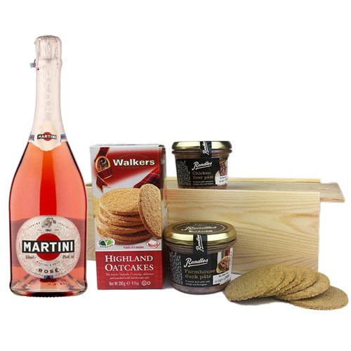 Martini Sparkling Rose 75cl And Pate Gift Box